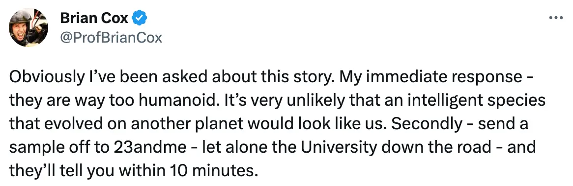 Brian Cox has had his say on the matter.