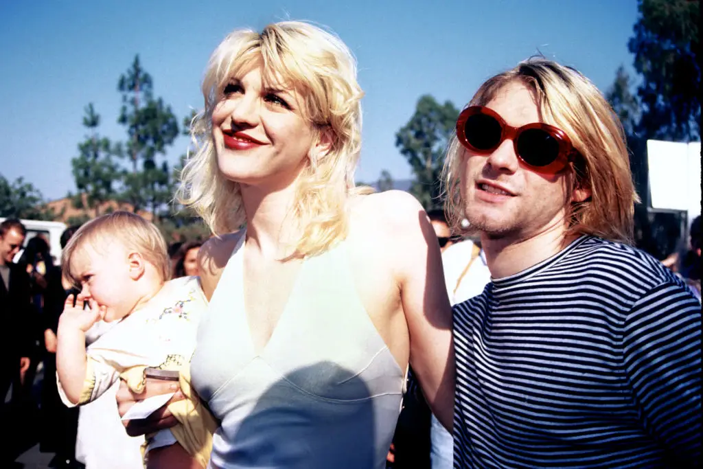 Cobain left behind his wife Courtney Love, and their young daughter, Frances Bean (Photo by Vinnie Zuffante/Getty Images)