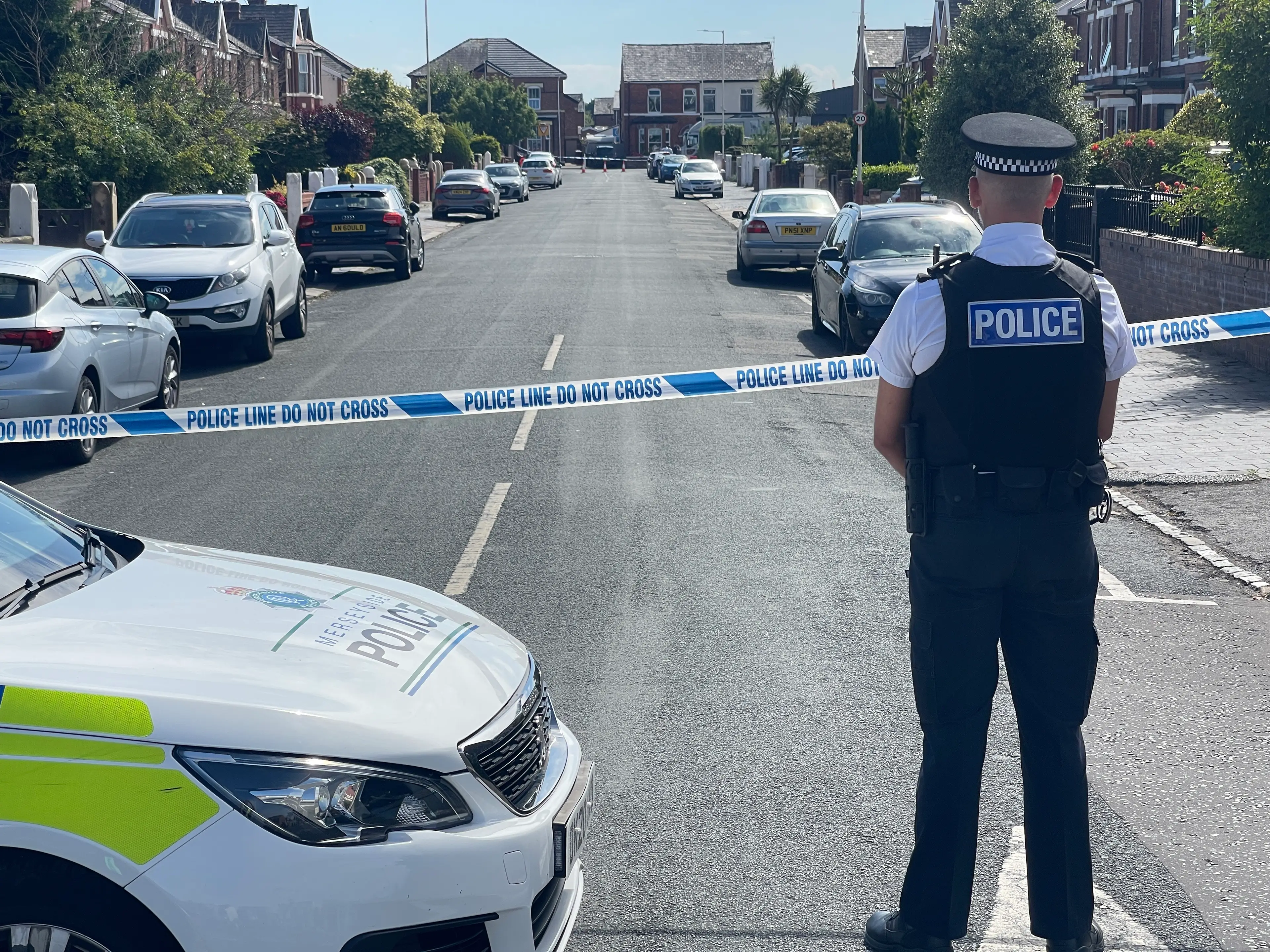 Police cordoned off the area of the stabbing and an arrest has been made. (Stringer/Getty Images)