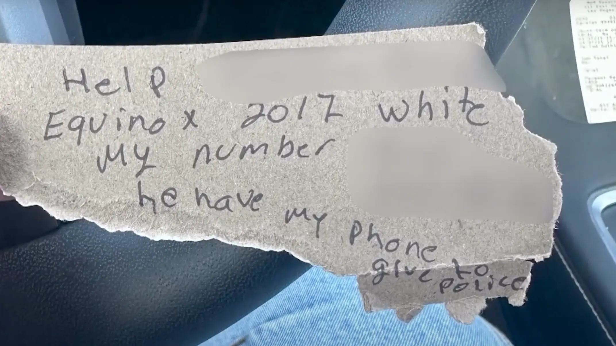 Woman received note while stopping off at petrol station that helped save 'kidnapped' woman