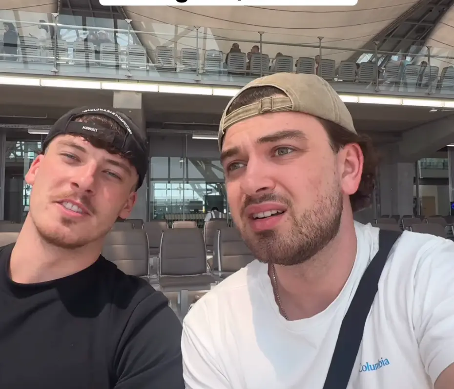 The guys said they got 'chokeslammed', 'punched' and 'kicked' while having their money stolen (Instagram/harrisonleighx)