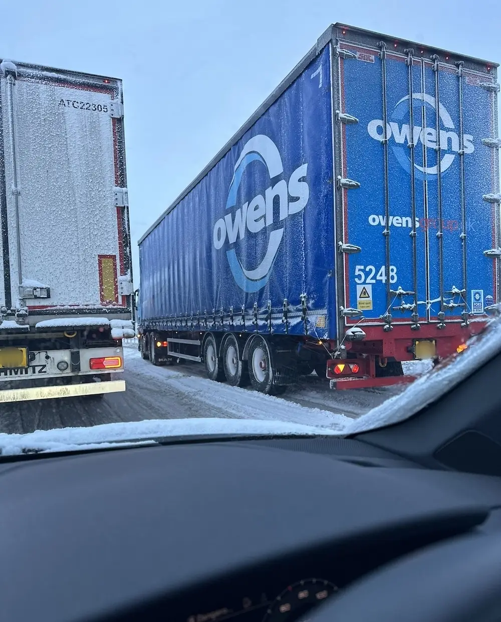 Storm Larisa continues to batter the UK with snow and rain.