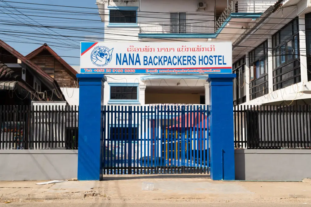 Nana Backpackers Hostel in Vang Vieng, Laos, where several of the tourists killed had been staying (STR/AFP via Getty Images)