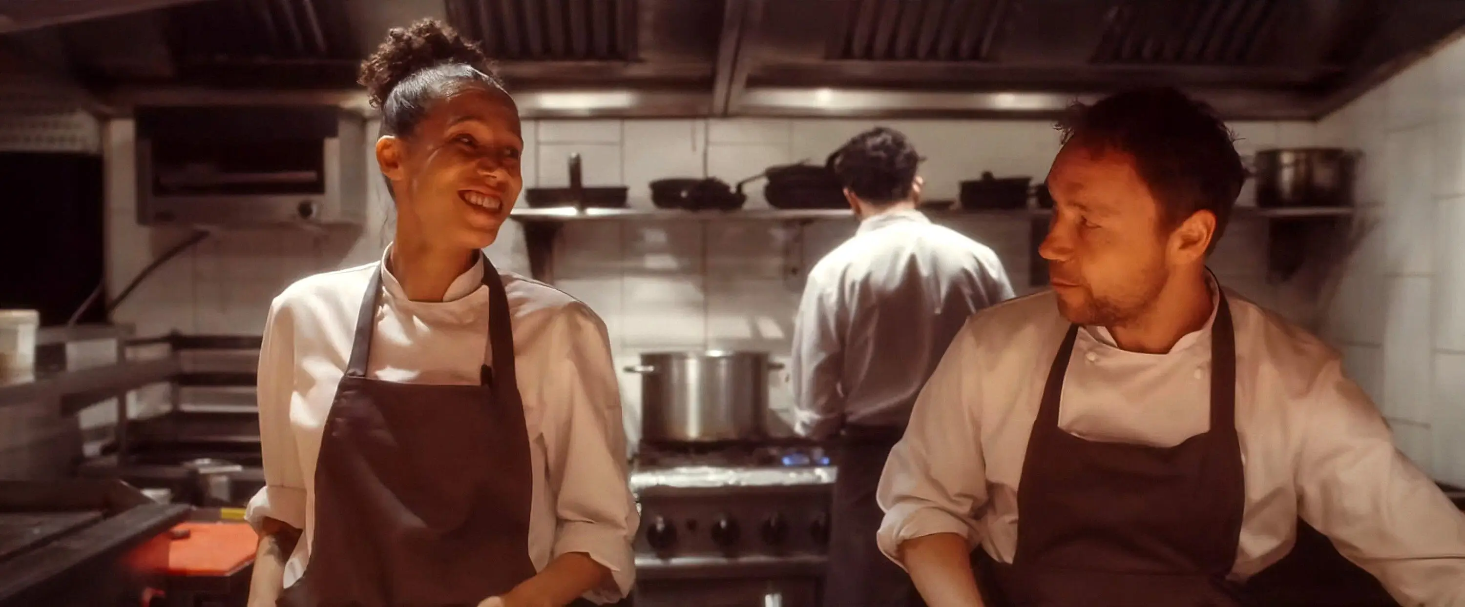 Vinette Robinson and Stephen Graham in Boiling Point.