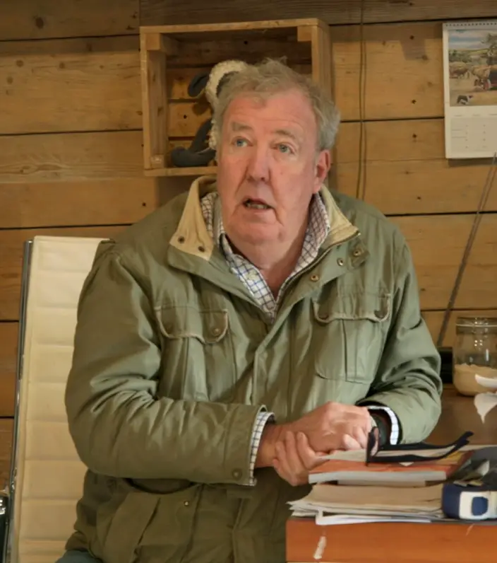 Jeremy looking shocked as Charlie says he needs all the profit for next year's harvest prep (Prime Video)