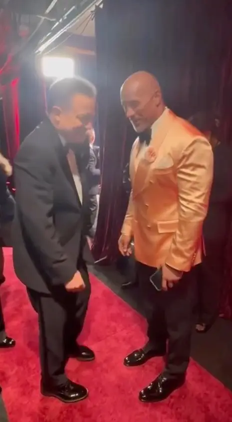 The pair even shared a laugh.