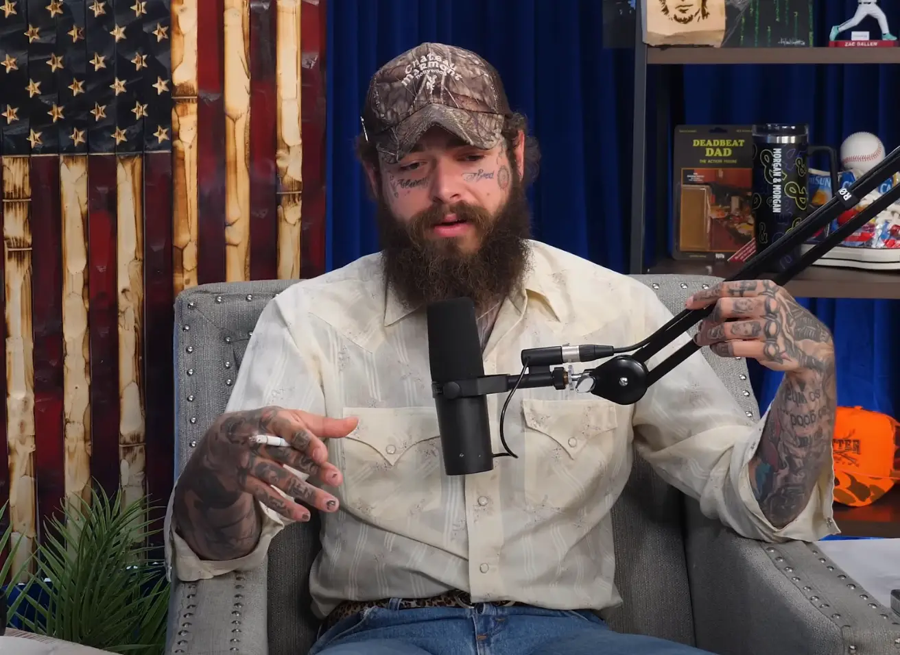 The singer and rapper is currently engaged and a father of one (YouTube/ Theo Von)