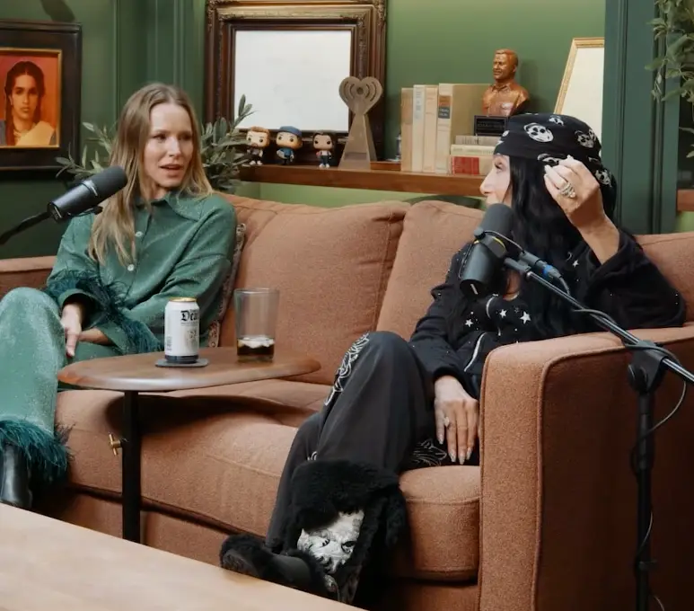 Cher starred alongside Bell in the 2010 musical Burlesque (YouTube/Armchair Expert with Dax Shepard)