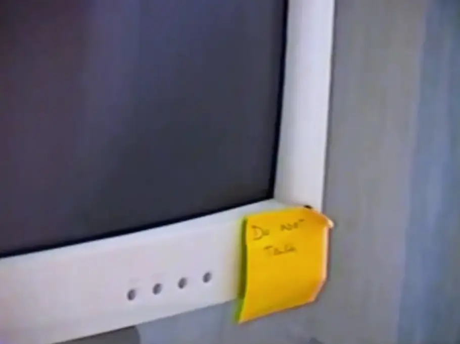A note saying 'do not touch' was attached to Epstein's computer (US Department of Justice)