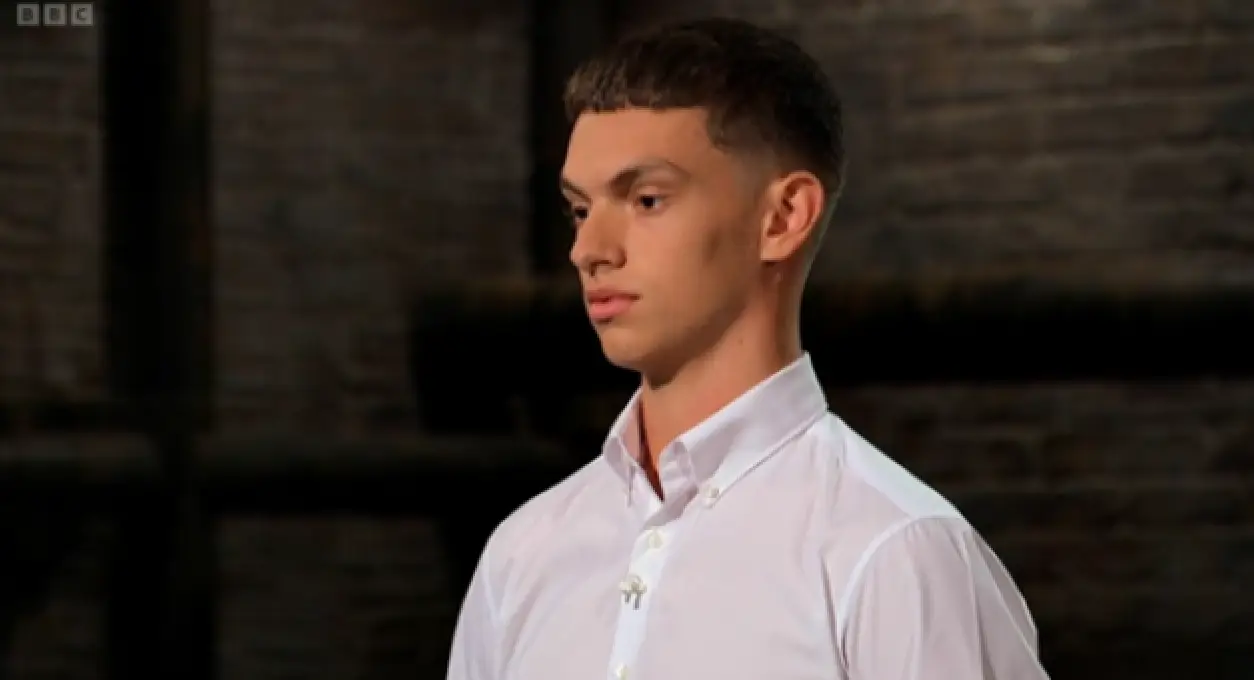 Myles Dickinson-Brown impressed the Dragons with his business pitch.