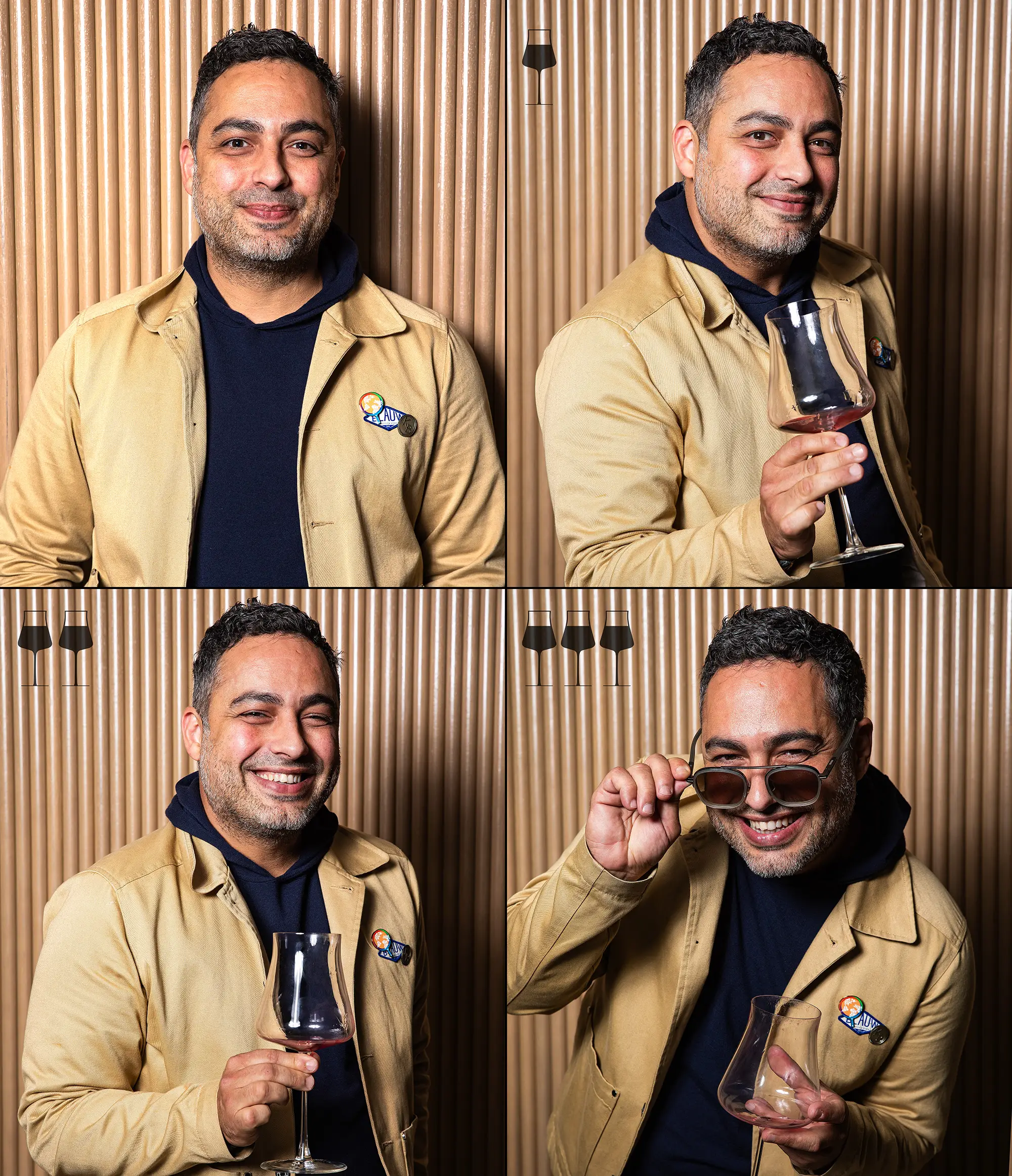 We don't know where he got the shades from, but by his third glass he decided he should wear them (Marcos Alberti)