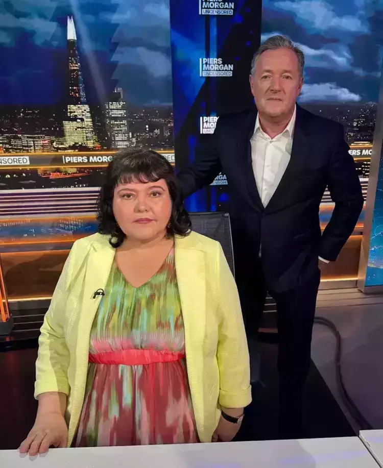 Piers Morgan's interview with Fiona Harvey went viral. (X/@piersmorgan)