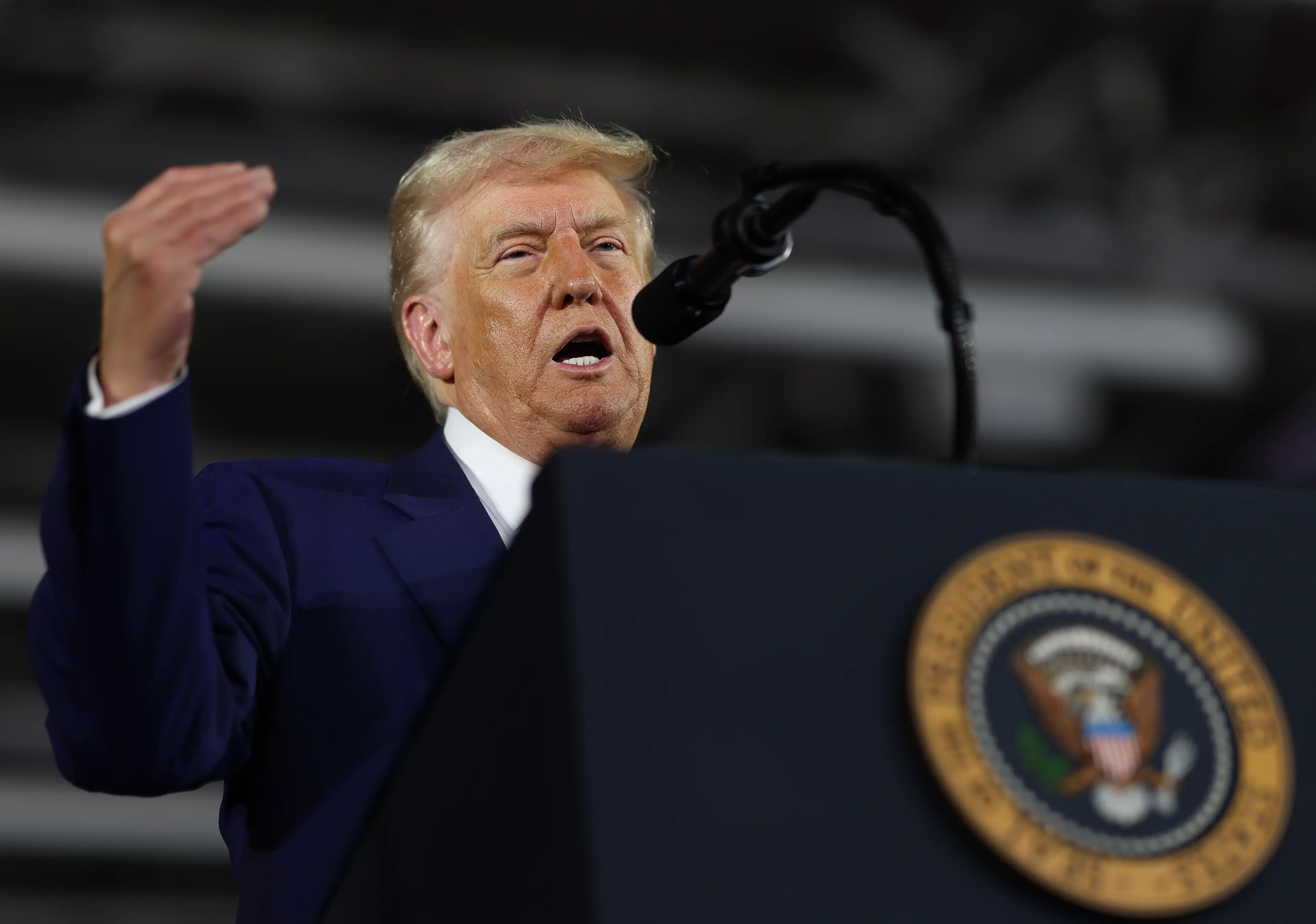 His supporters lapped it up (Scott Olson/Getty Images)