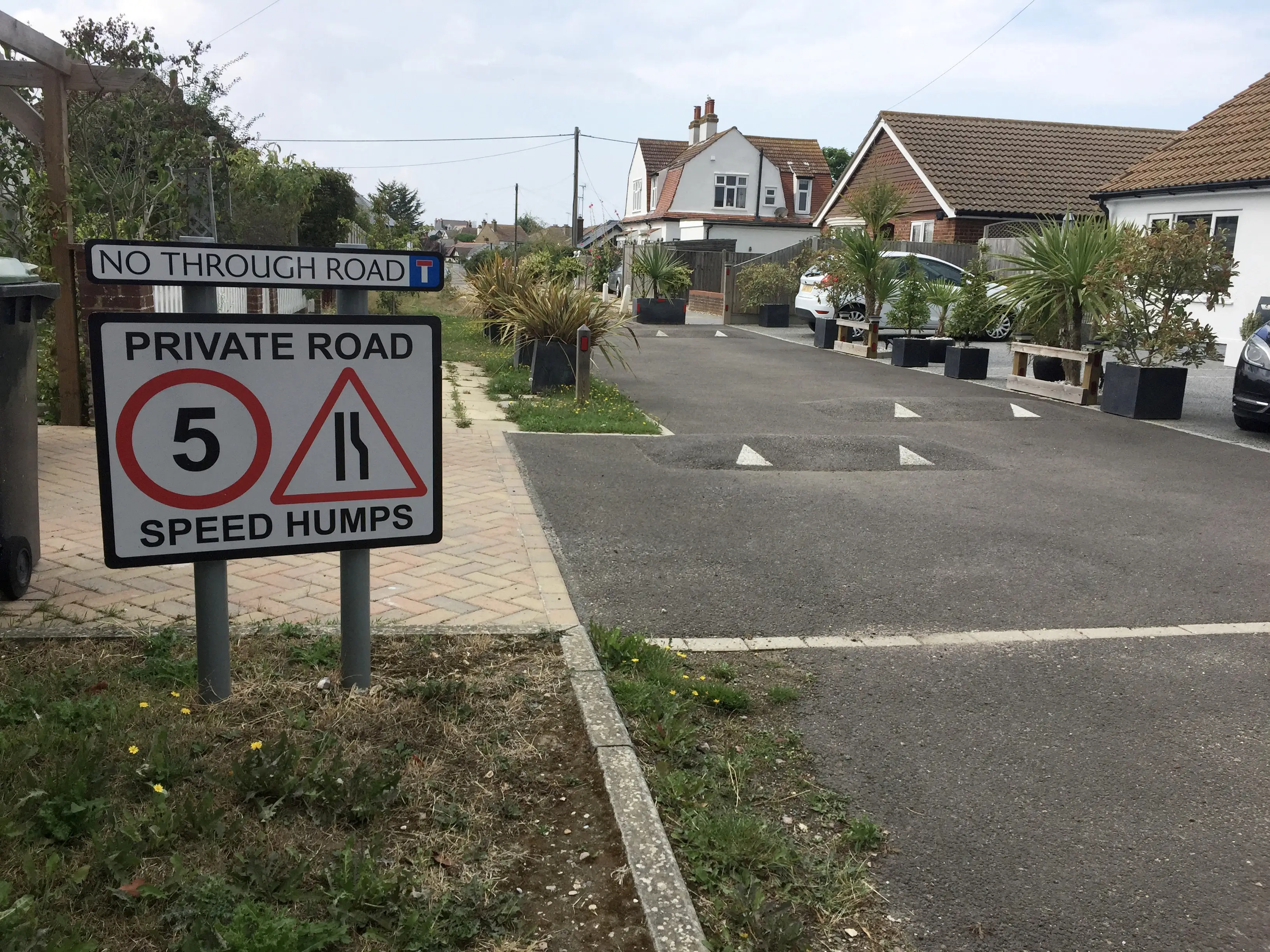 Adrian Kent decided to do something about cars hurtling down his road and installed some speed bumps.