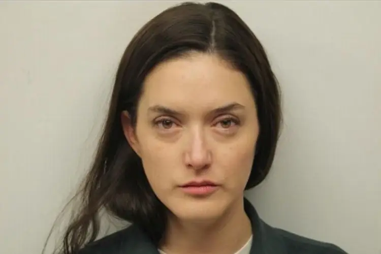 Alaia Baldwin Aronow was accused of using a tampon as a weapon during an alleged bar fight in Savannah (Chatham County Jail)