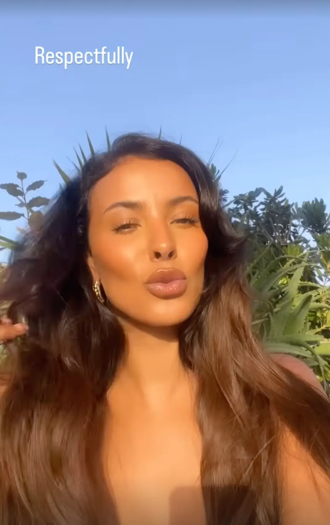 The Love Island host has already had to urge people to back off in an online post. (Instagram/@mayajama)