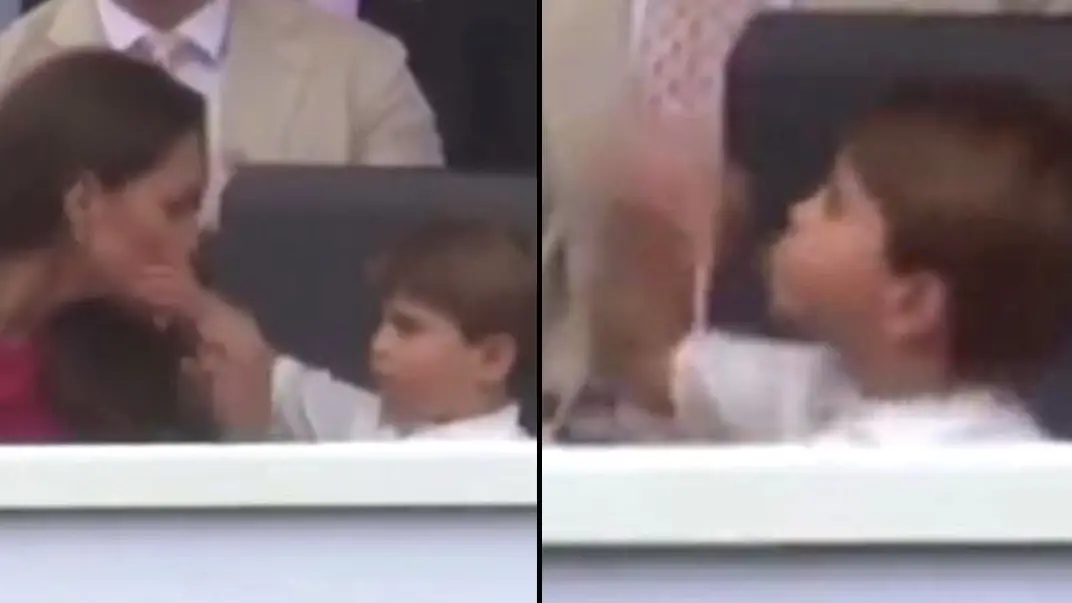 Prince Louis Puts Hand Over Kate Middleton’s Face And Blows Raspberries