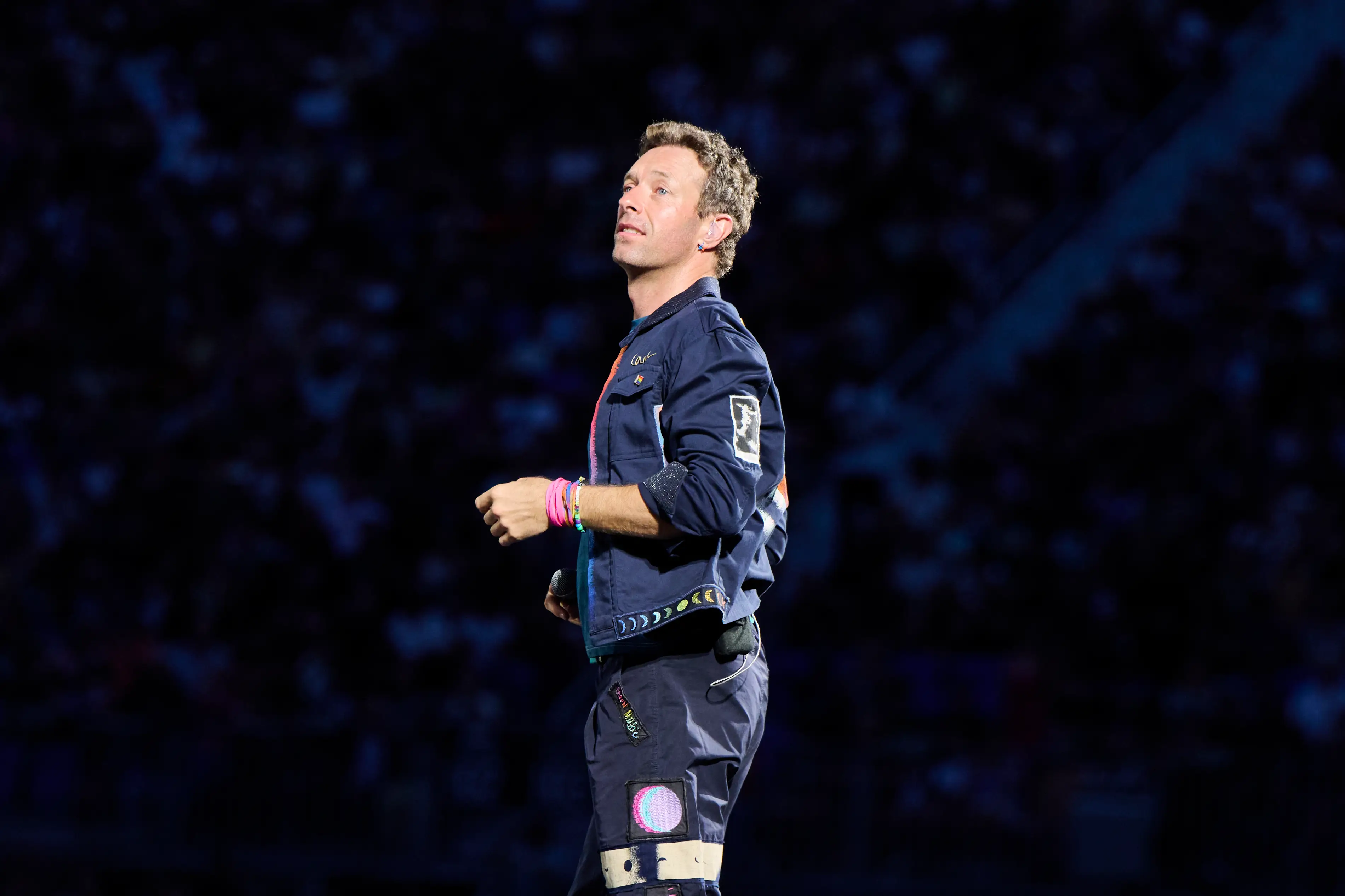 Not quite the moment Chris Martin will have been expecting when they released 'Fix You' (Robert Okine/Getty Images)