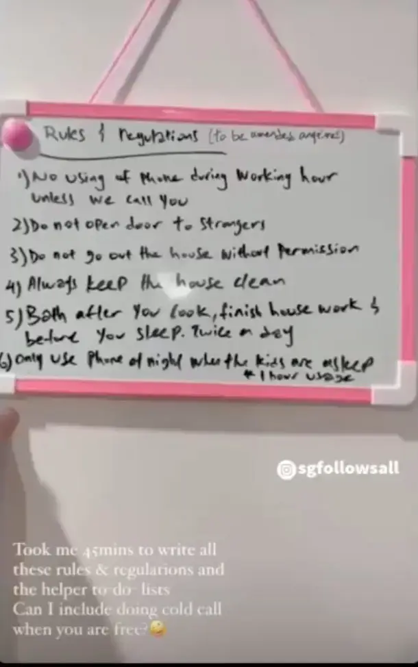 The bizarre list of rules.