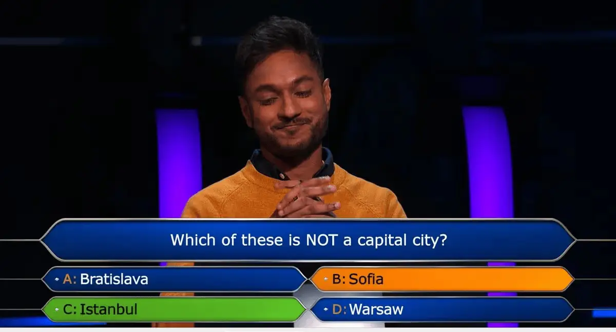 Things were less successful for Arunan who bagged just £1,000 (ITV)