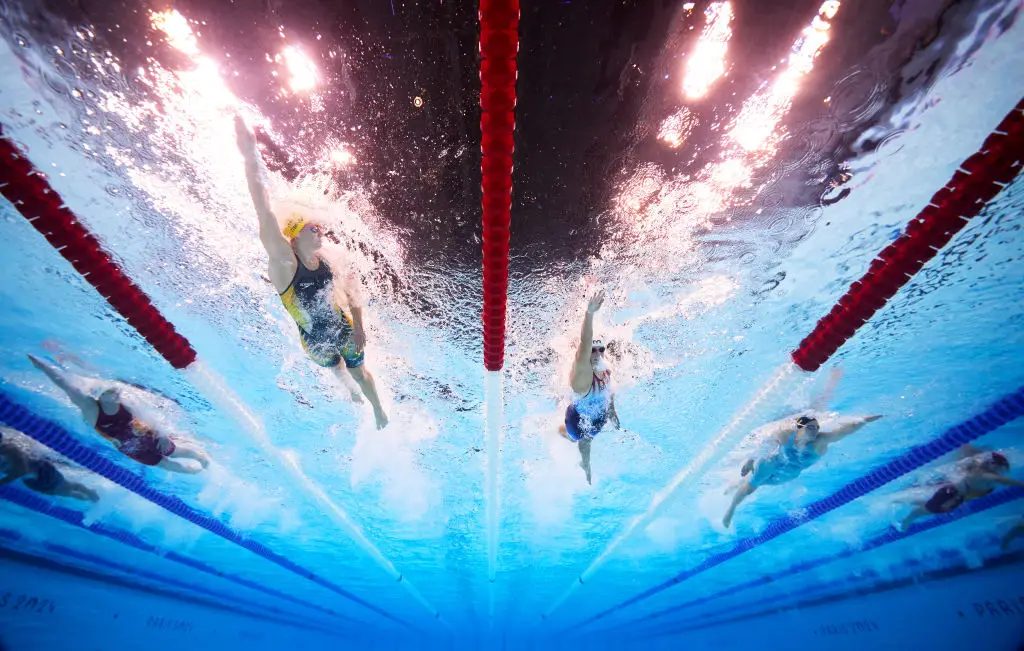 The pool is nowhere near as deep as what swimmers are used to (Adam Pretty/Getty Images)