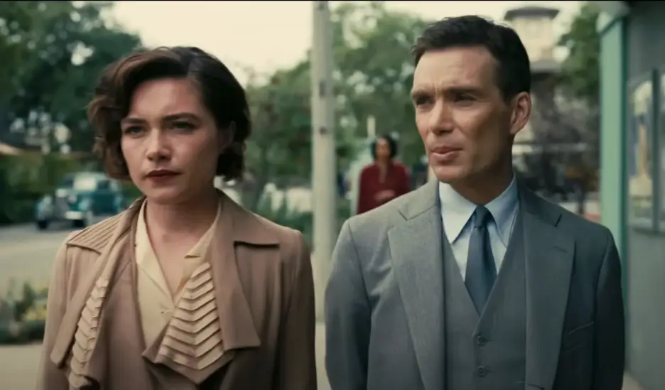 Florence Pugh and Cillian Murphy in Oppenheimer (Universal Pictures)