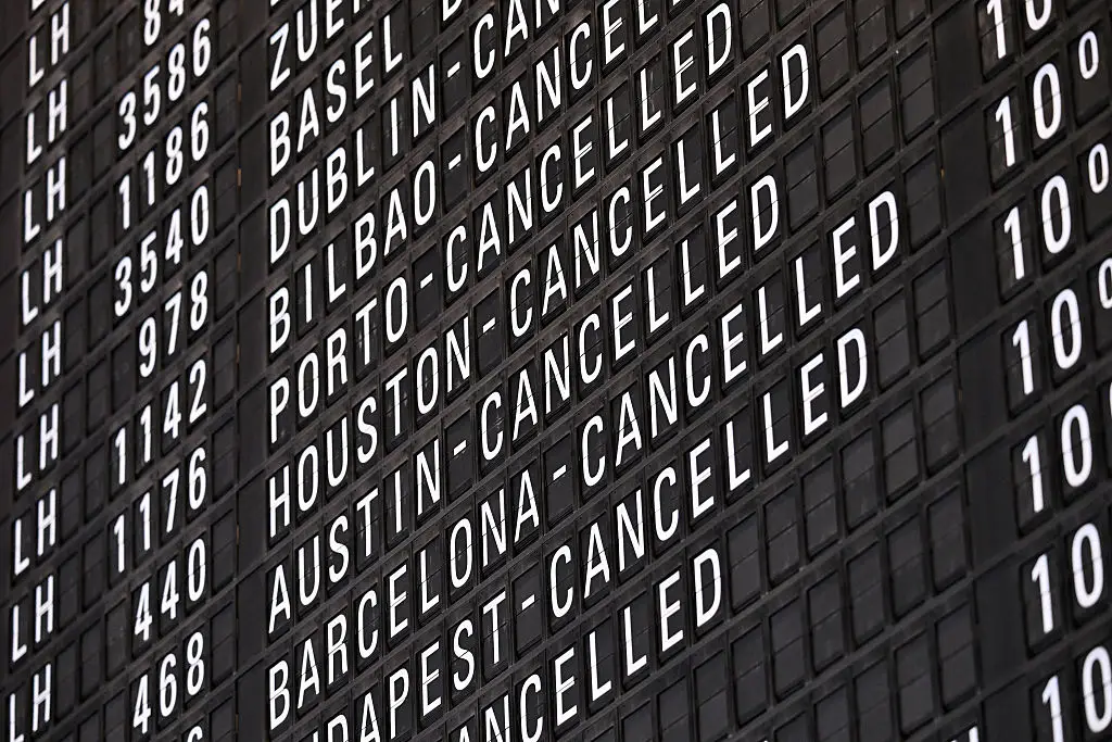Some 13,000 flights have been cancelled already for May (Photo by Kirill KUDRYAVTSEV / AFP via Getty Images)