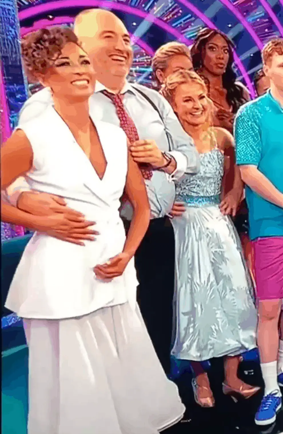 The 'hand incident' happened on Saturday night, and it proved for an awkward showing (BBC)