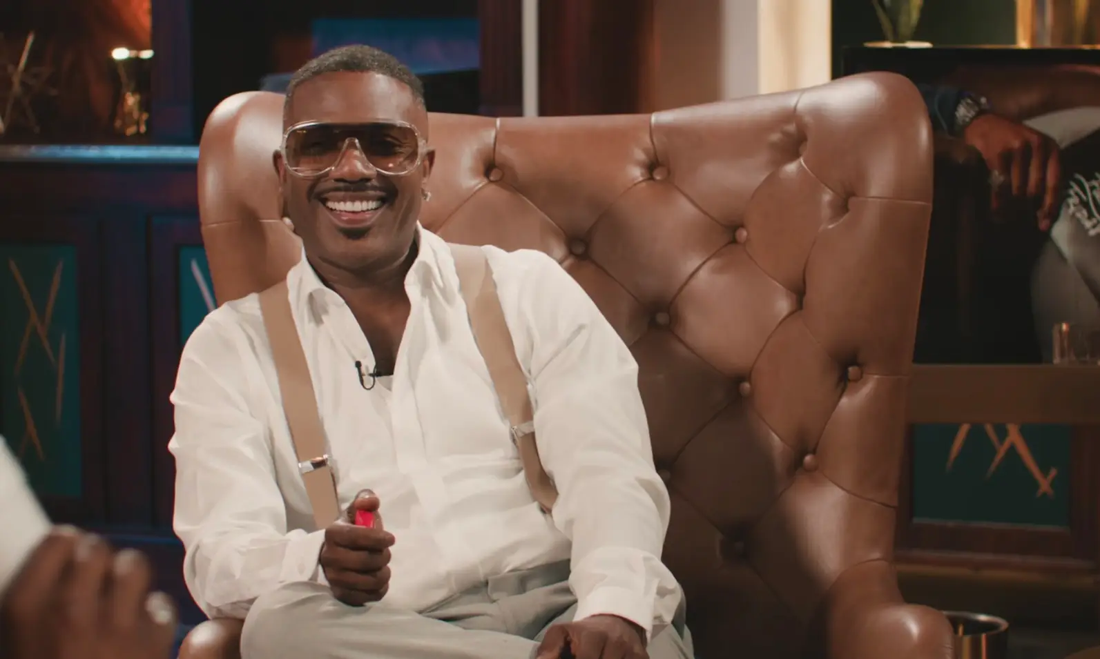 The 45-year-old's supposed stats didn't make sense to the podcast host (YouTube/Funky Friday Podcast)