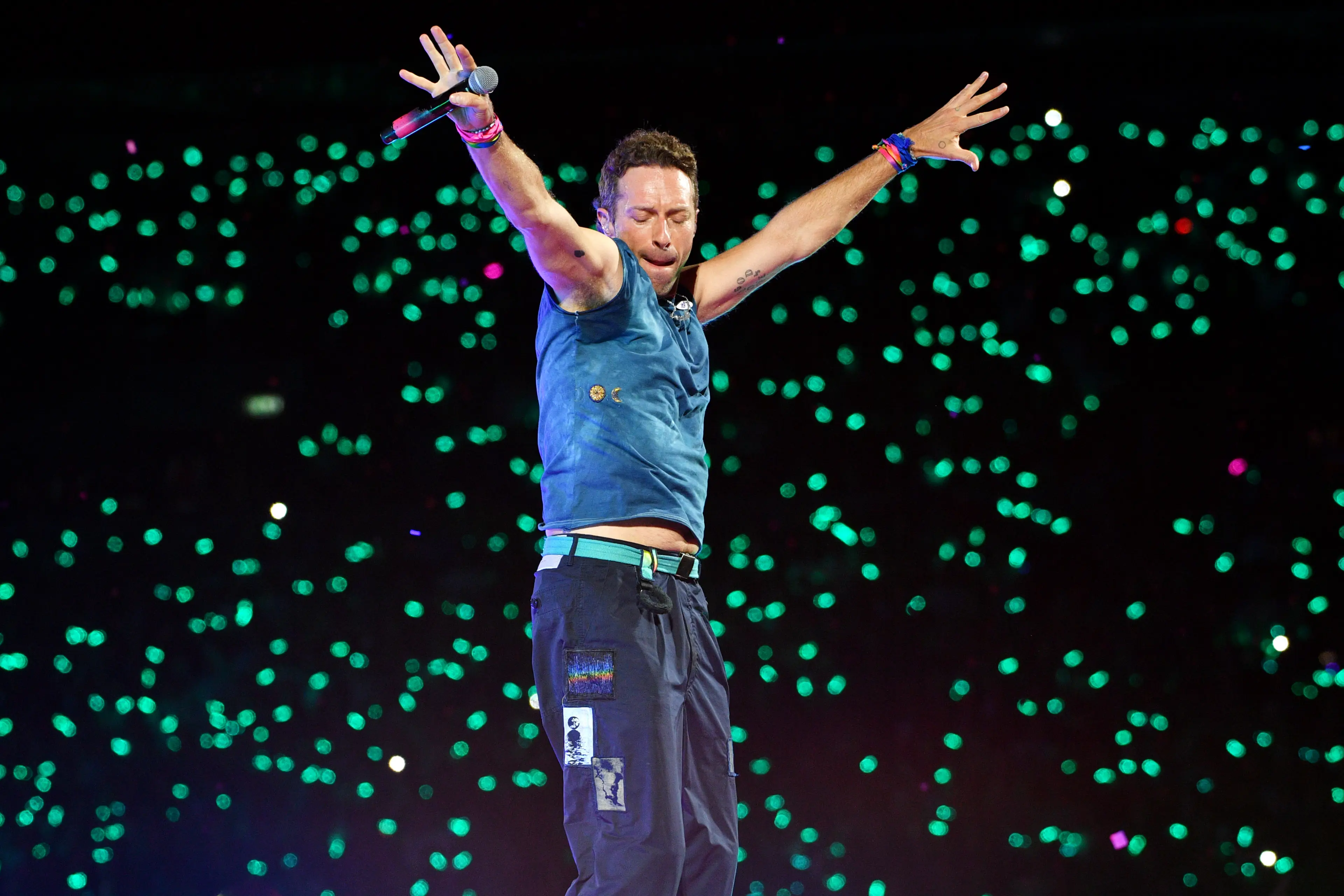 Coldplay's Chris Martin at Wembley last month.