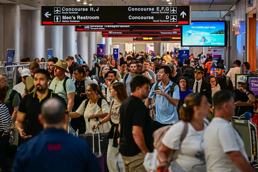 The mortified mum had to chase the Brit woman through the airport, according to Miami officials (GIORGIO VIERA/AFP via Getty Images)