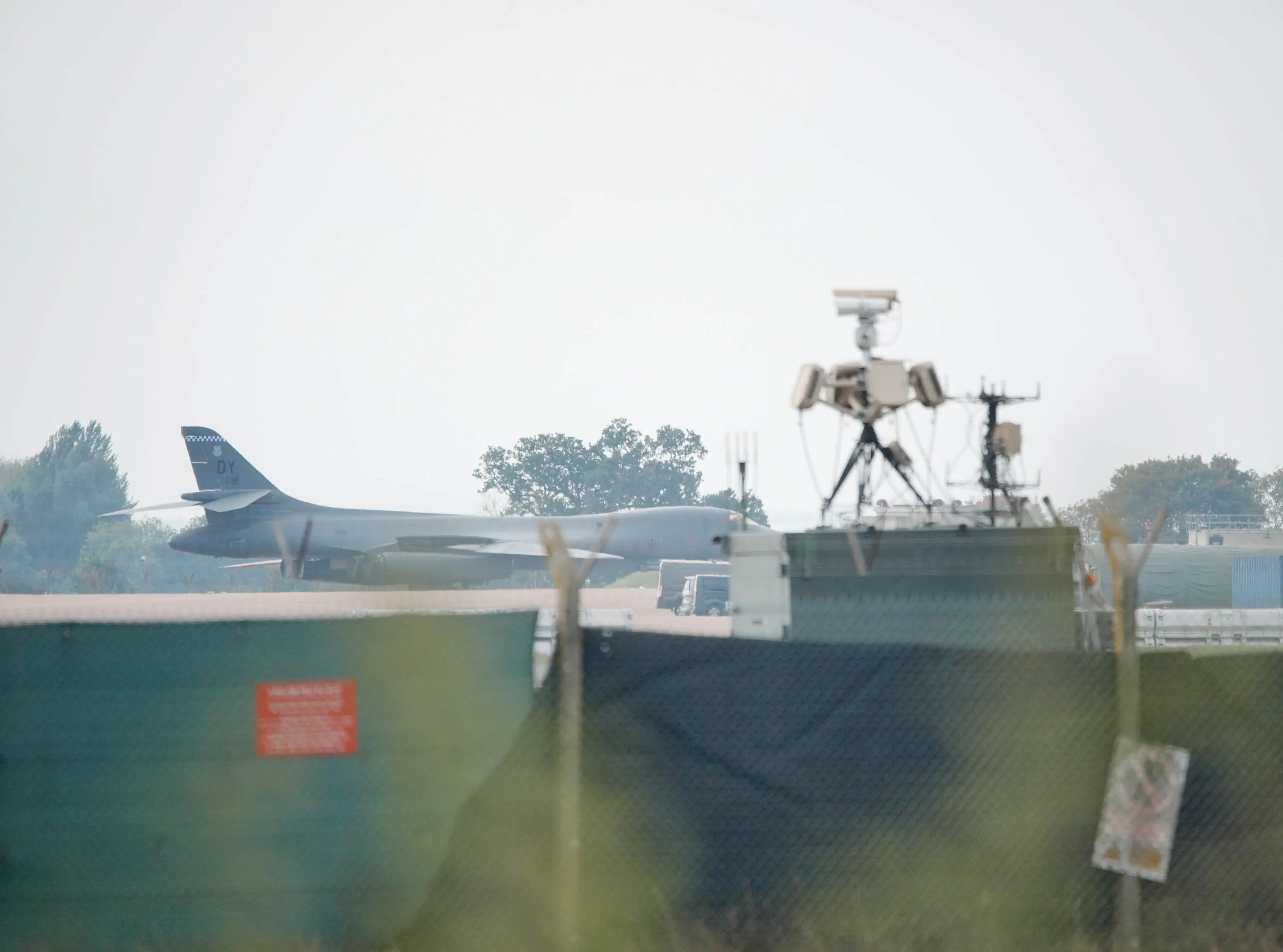 The men were arrested outside the RAF base (PA)