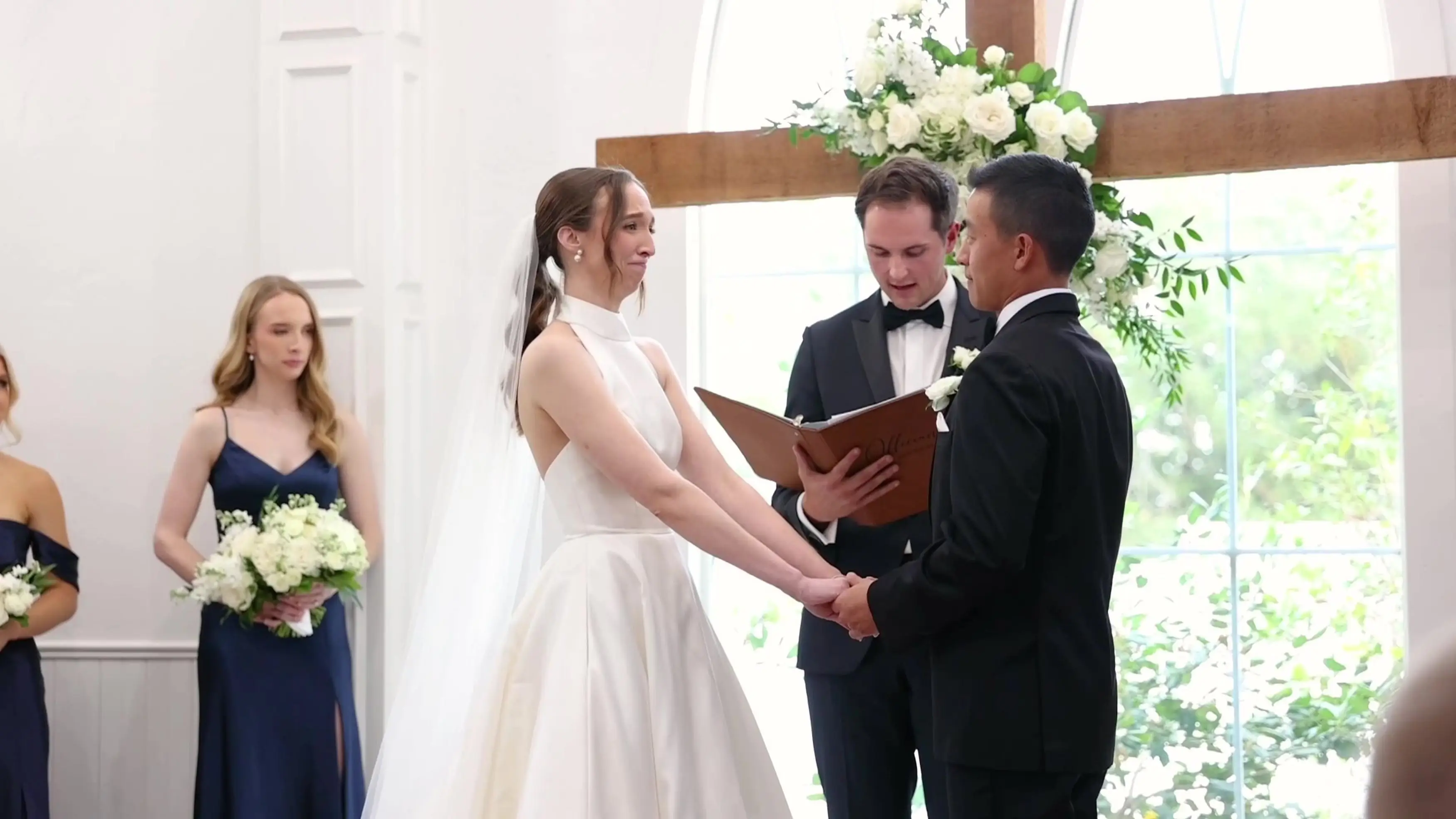 Angry bride struggles through vows due to behaviour of 'disrespectful' guest at 'adult-only' wedding