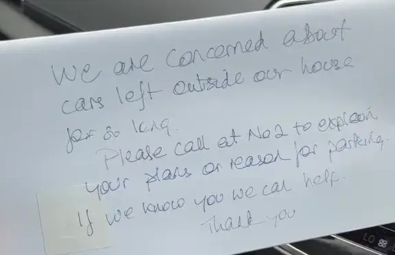 The note. (TikTok/@danlawrence)