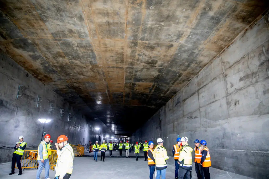 The Fehmarn Tunnel's entrance point (INGRID RIIS/Ritzau Scanpix/AFP via Getty Images)