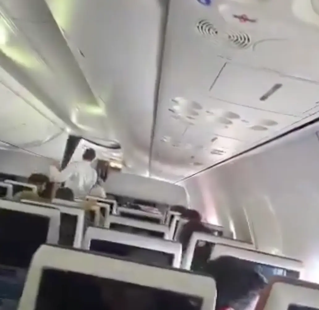 Footage from onboard was shared online (X)