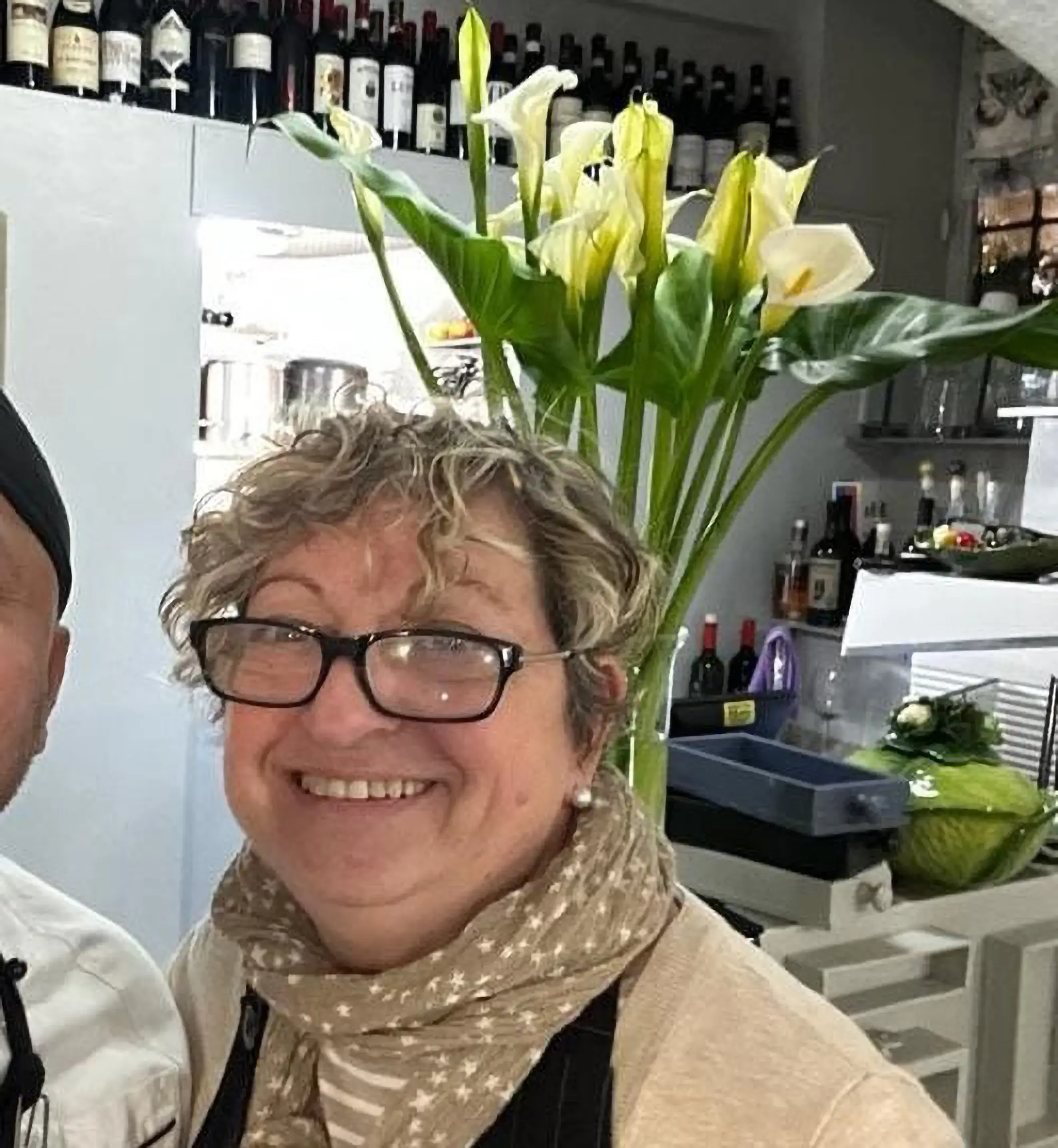 The owner of the restaurant responded to the receipt.