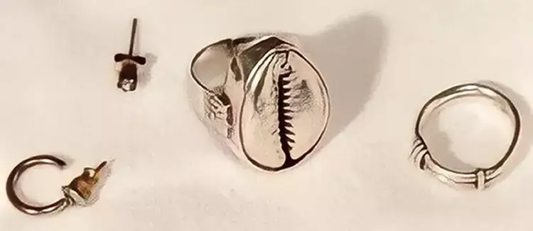 The Wembley Point Woman had been wearing this jewellery when she died (PA) 