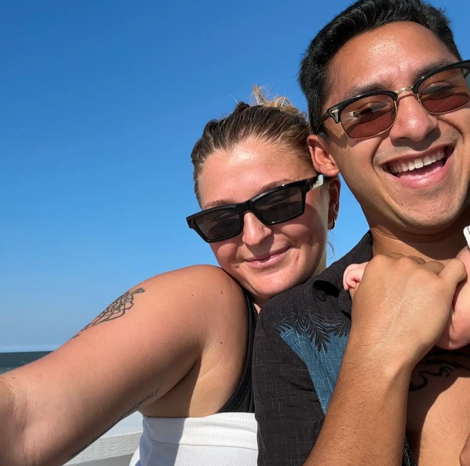 Megan and her new husband Michael have a child of their own together (Michael Flores/Facebook)