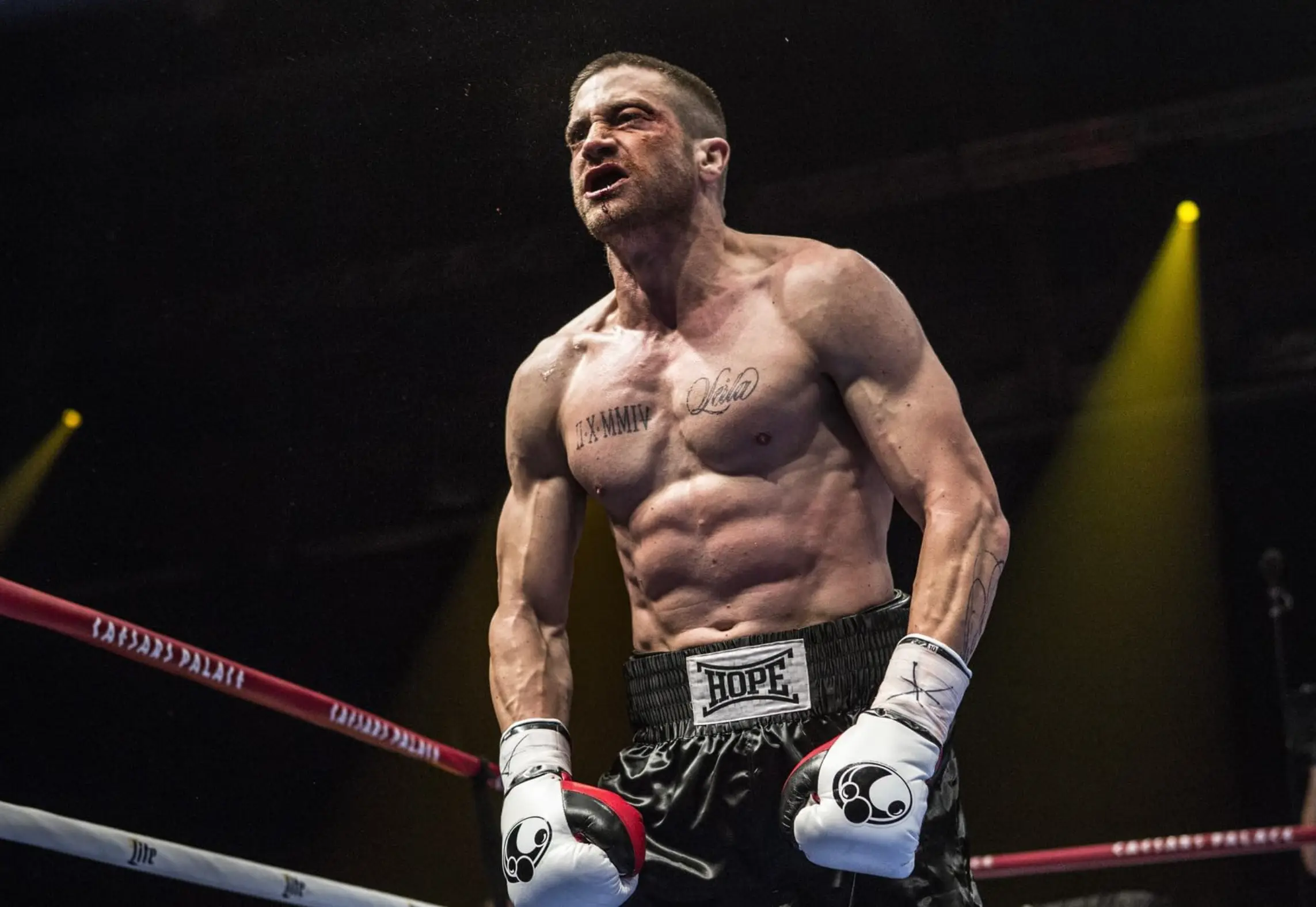 He revealed he removed his contacts during an emotional scene in Southpaw (Weinstein Company)