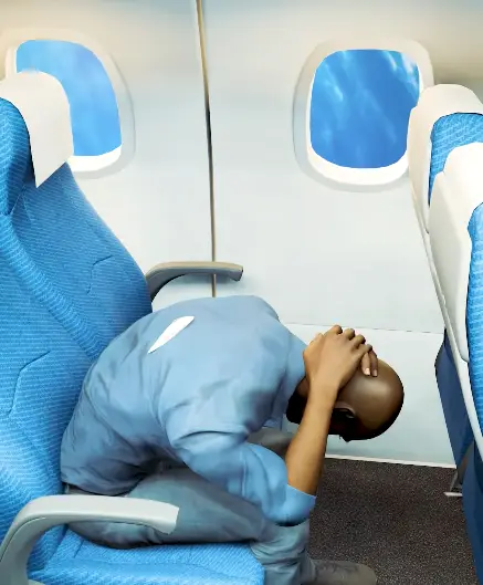 The brace position could save your life (YouTube/Zack D. Films)