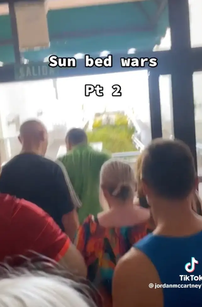 No sooner have the doors opened, the sunbed seekers are off.