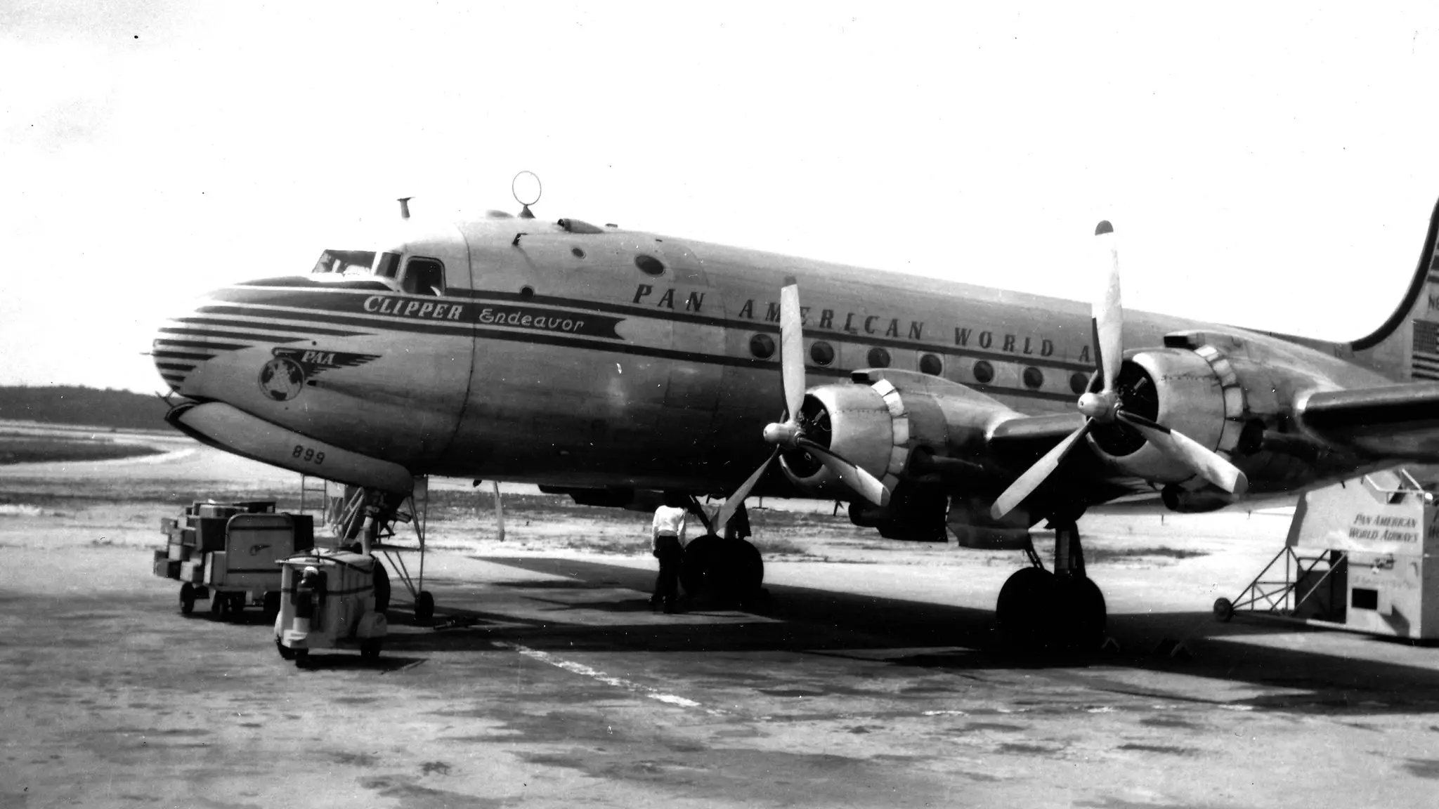 The plane crashed after losing its right-wing engines shortly after take off (Pan Am Historical Foundation)