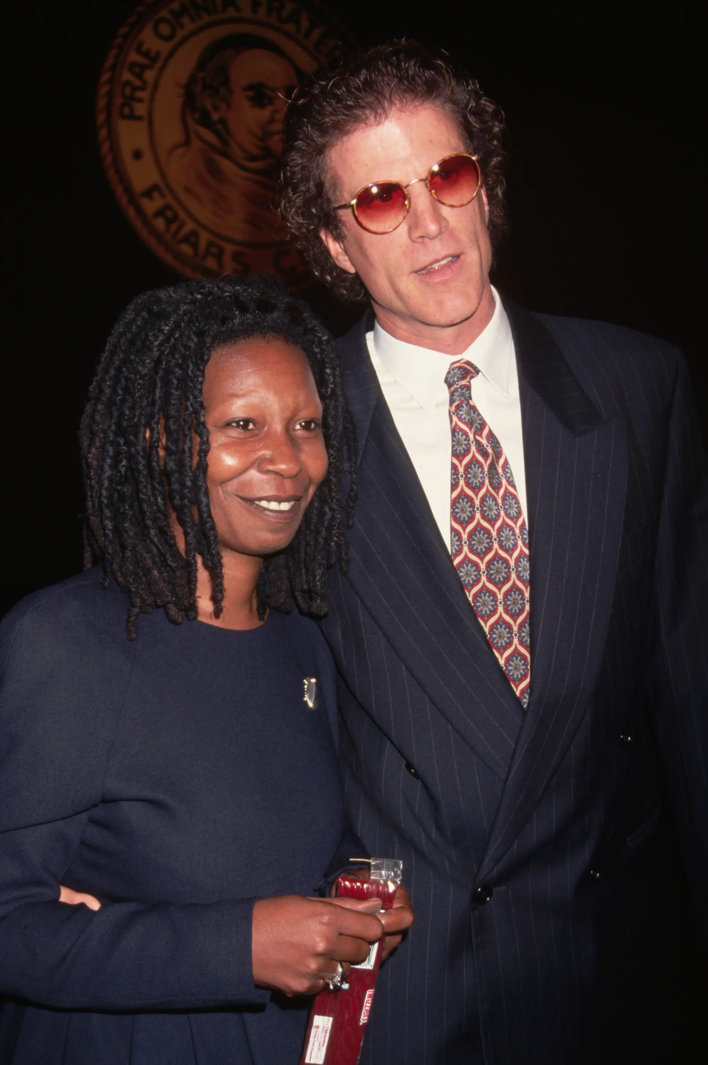 Whoopi Goldberg pictured with Ted Danson at the New York Friars Club (Mitchell Gerber/Corbis/VCG via Getty Images)
