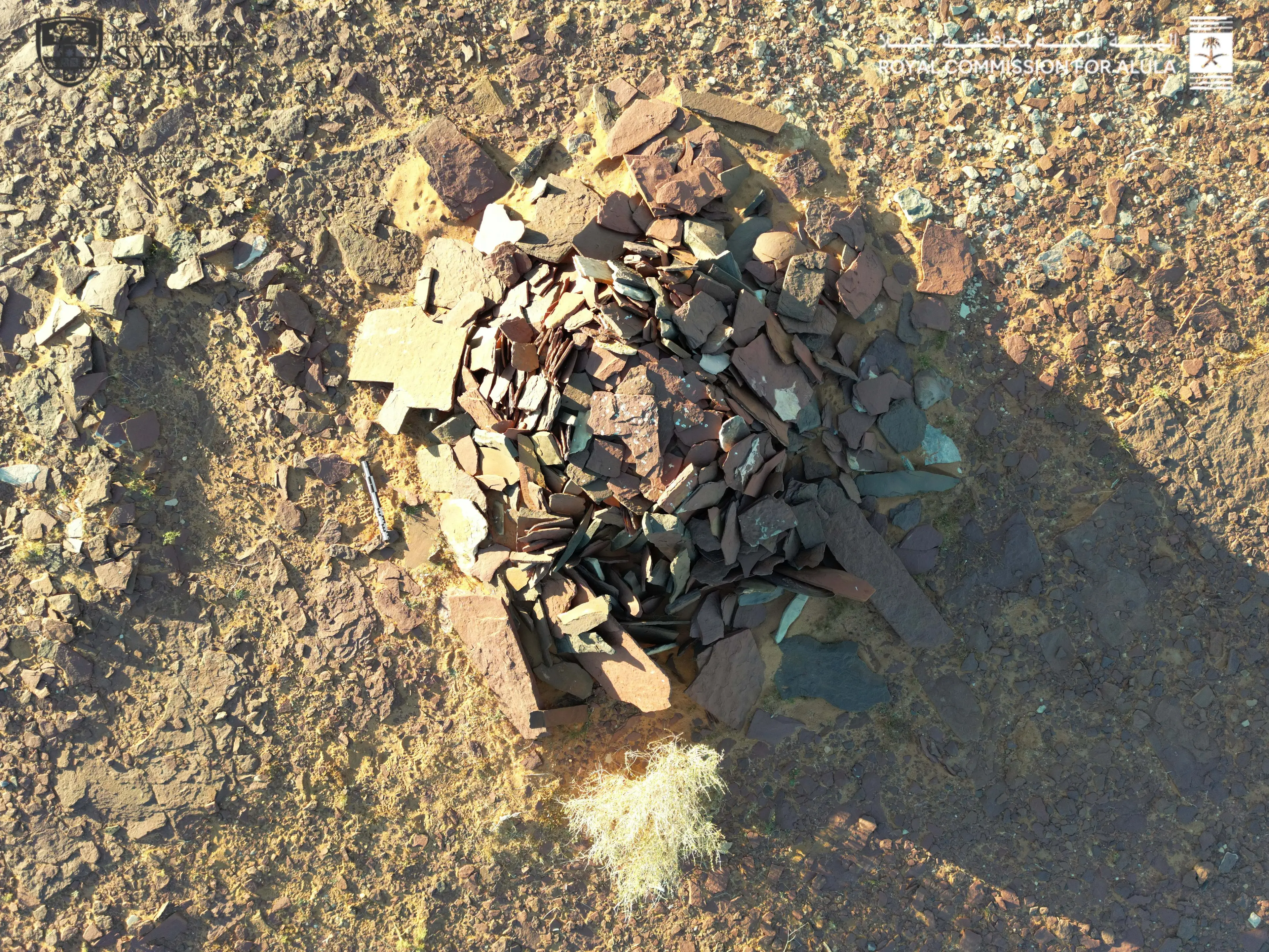 The suspected cairn in Saudi Arabia's AlUla region (University of Sydney / Royal Commission for Alula)