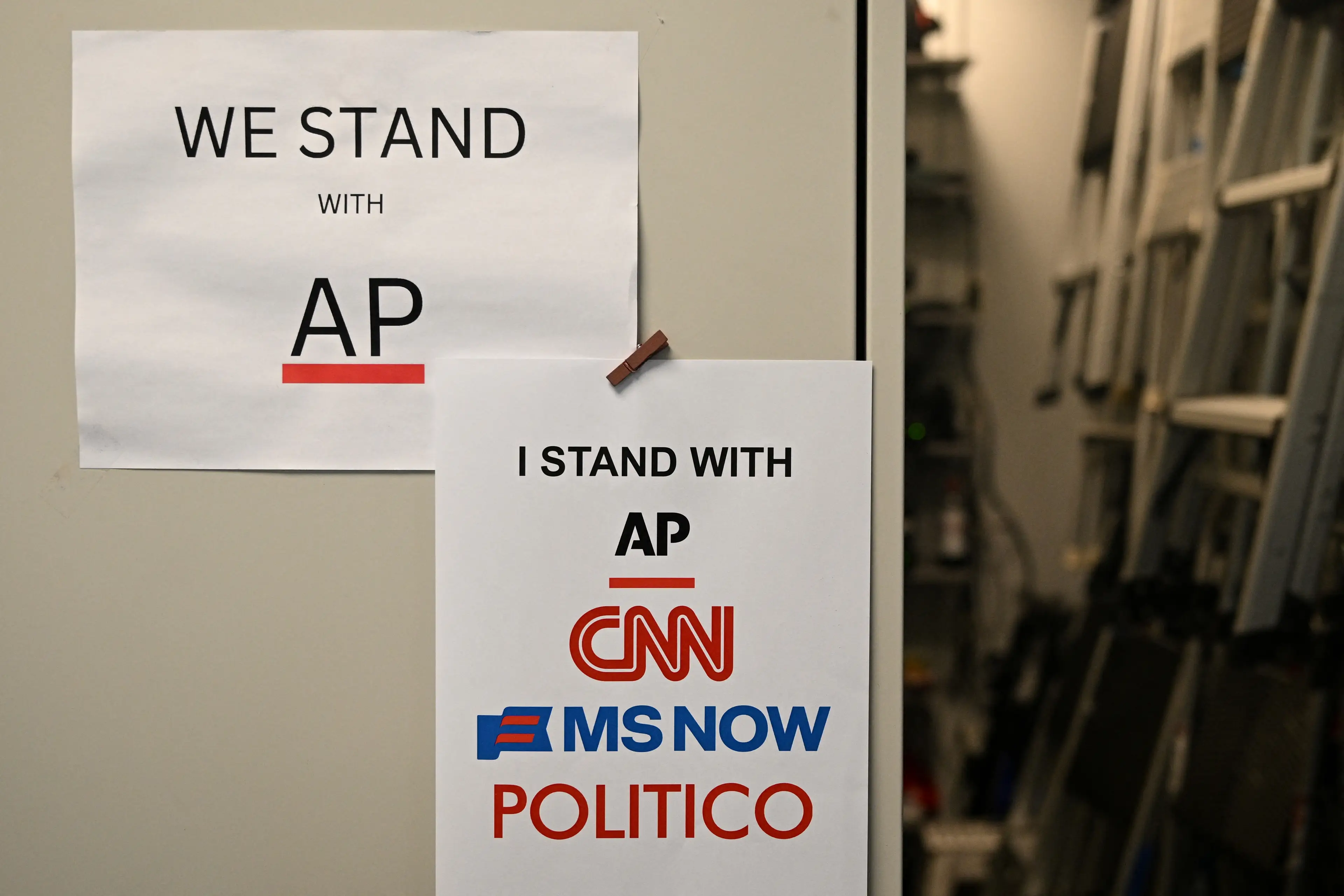 The ban prompted a boycott from all major broadcasters (Alex WROBLEWSKI / AFP via Getty Images)