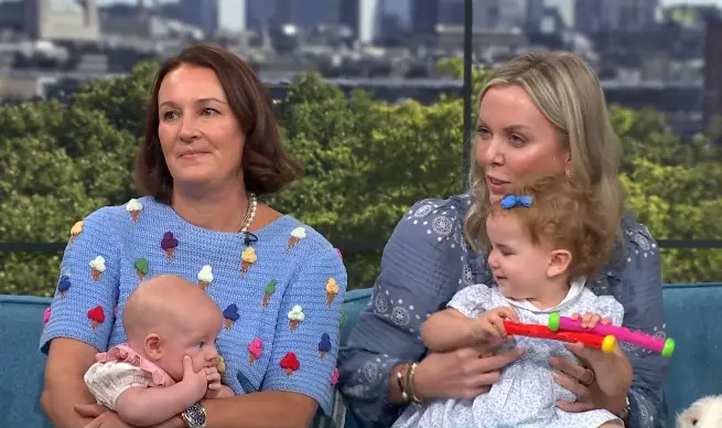 Mums Becky and Holly have regularly breastfeed each other's children (ITV)