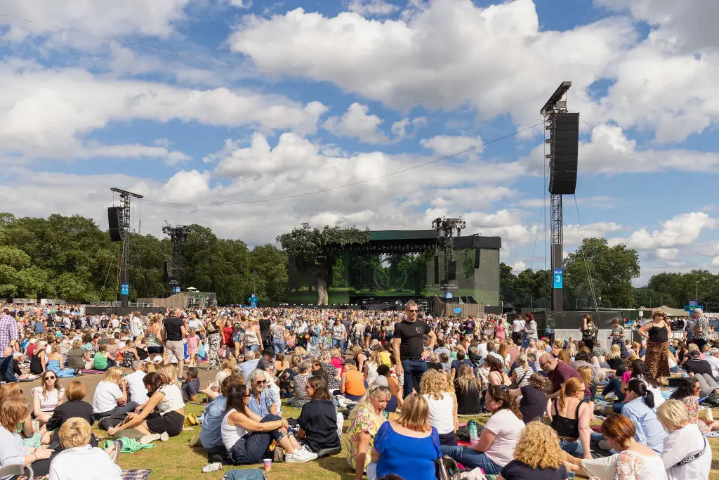 Fans in front of the Great Oak Stage at BST Hyde Park Festival 2023 (Jo Hale/Redferns)