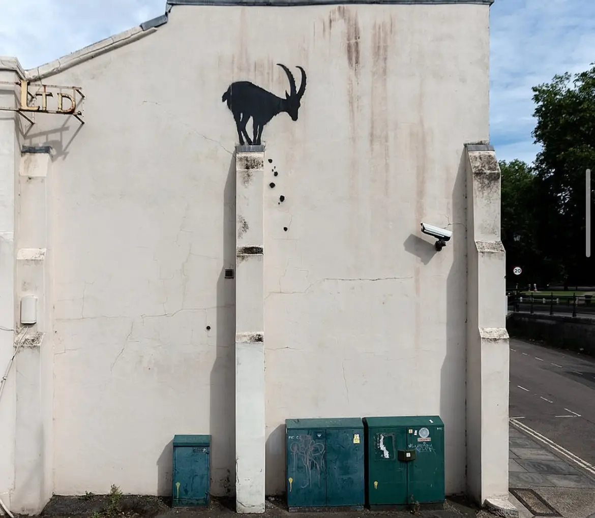 Someone described Banksy as the 'GOAT', and rightly so. (Instagram/@banksy)