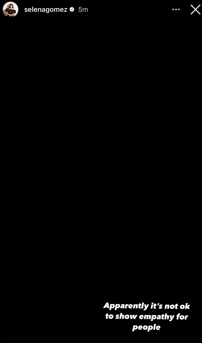 The 32-year-old took down both of her stories (Instagram/selenagomez)